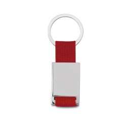 Chaveiro de Metal Retangular com Detalhes em Nylon AI-CH0508