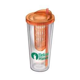 Copo Detox com Infusor e Canudo 600ml RP1254
