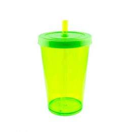 Copo Usual Drink Tampa e Canudo 400ml MB19