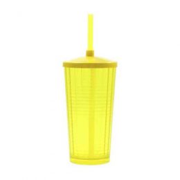 Copo Pixel 400 ml com Tampa e Canudo FAN19