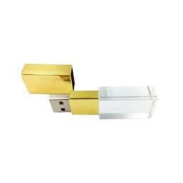 Pen Drive Vidro Dourado - GIPLP