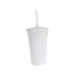 Copo Twister c/ Tampa e Canudo Branco 550ml LT-027