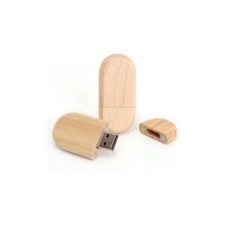 Pen Drive Ecológico Oval de Madeira - GIPECI