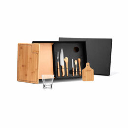 Kit para Churrasco e Caipirinha com Tábua e FacasSMKT-90037