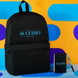 Conjunto Mochila, Bloco e Caneta 3 Pçs SMKT-90260