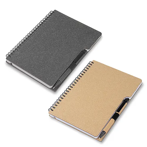 Caderno Capa em Papelão Reciclado c/ Caneta AI-CAD012